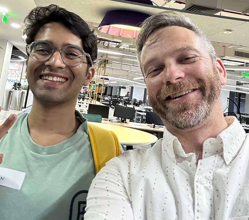 Matt and Ashwin at the Wasm Hyderabad meetup