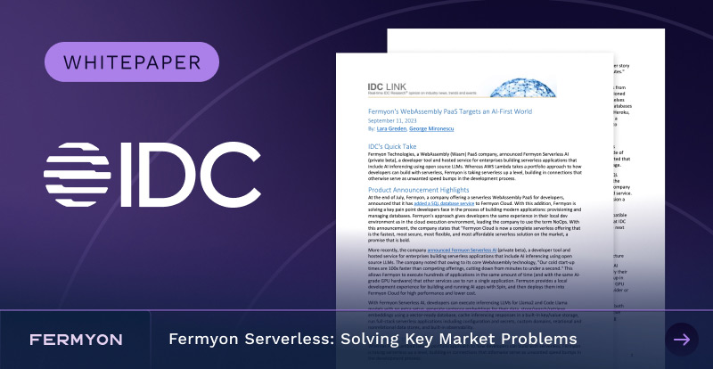 Fermyon Serverless: Solving Key Market Problems According to Leading Analyst Firm
